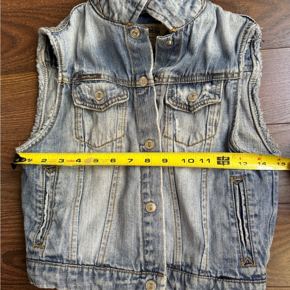 Pull&Bear Denim Vest - Blue